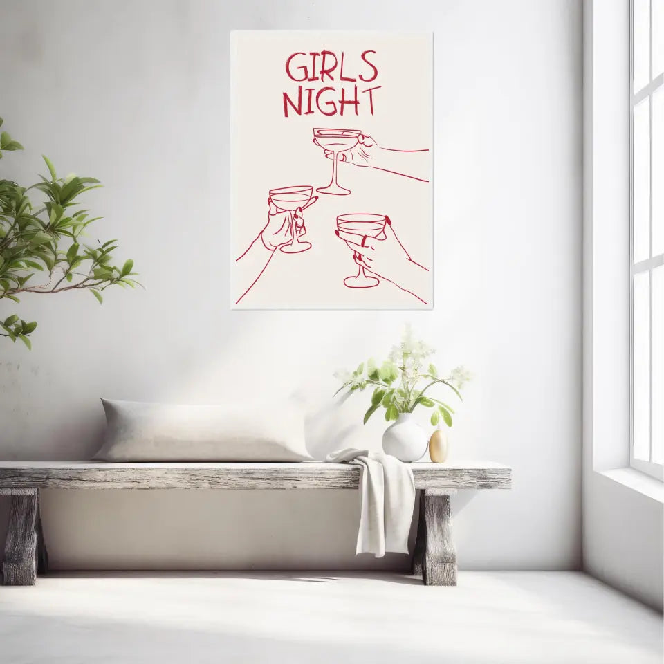 Affiche Et Tableau Minimaliste Girls Night 2