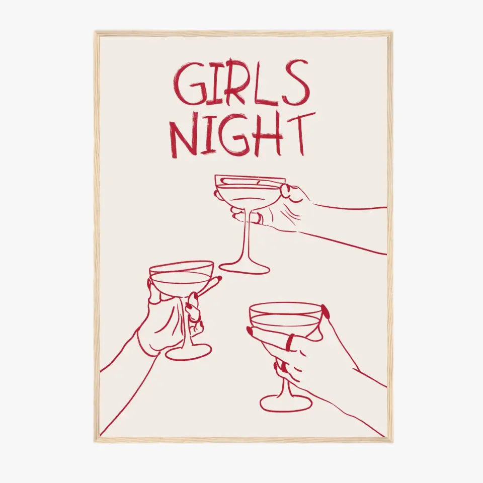 Affiche Et Tableau Minimaliste Girls Night 2