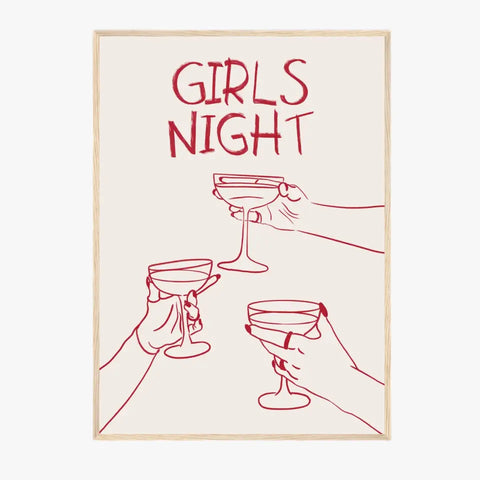 Affiche Et Tableau Minimaliste Girls Night 2
