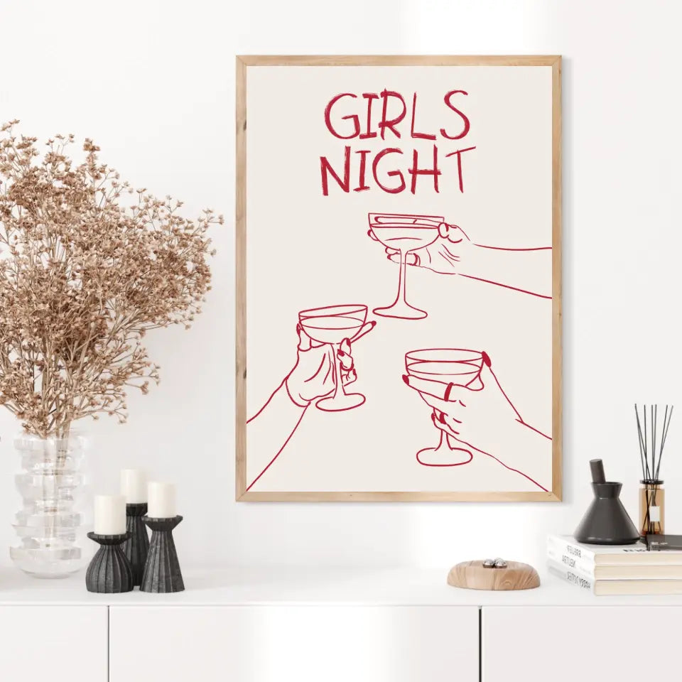 Affiche Et Tableau Minimaliste Girls Night 2