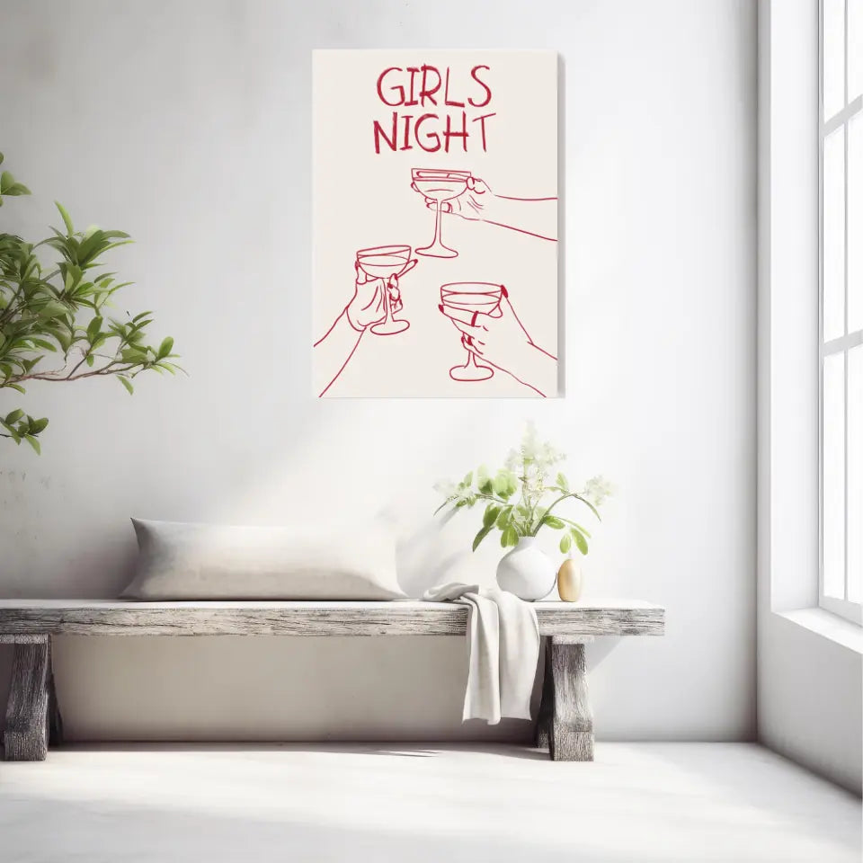 Affiche Et Tableau Minimaliste Girls Night 2