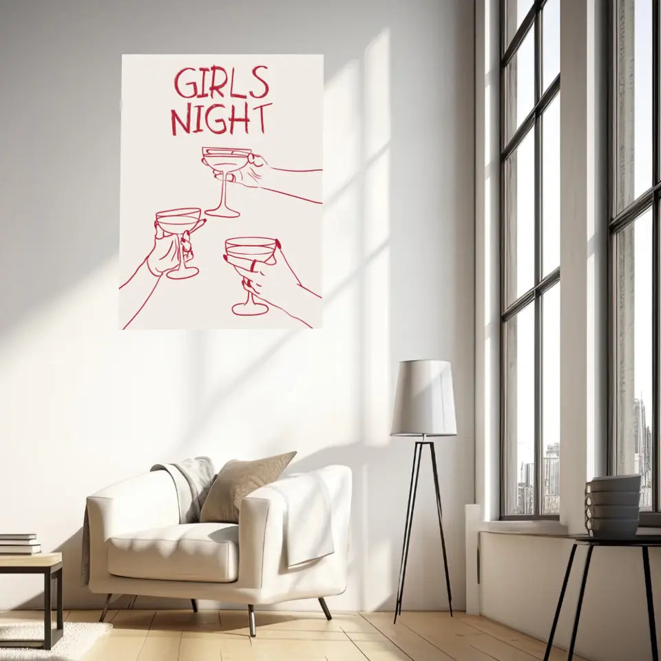 Affiche Et Tableau Minimaliste Girls Night 2