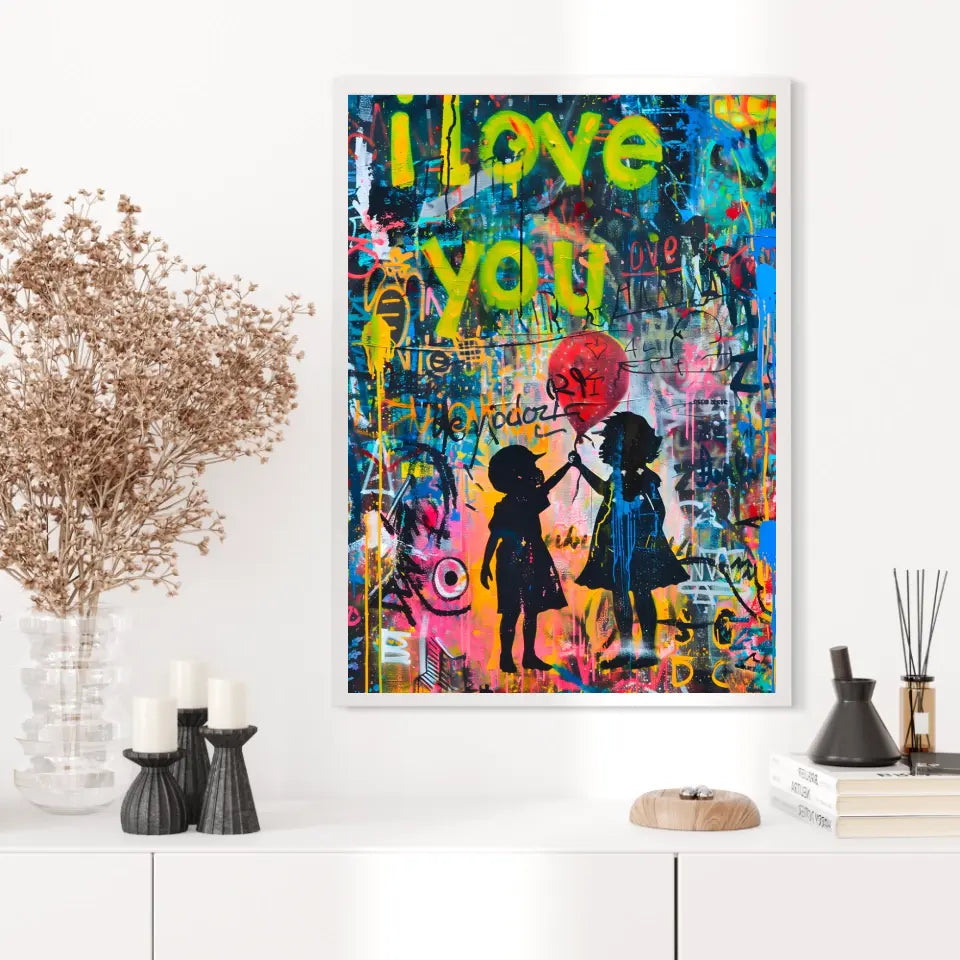 Affiche Et Tableau Street Art Girl with a Balloon