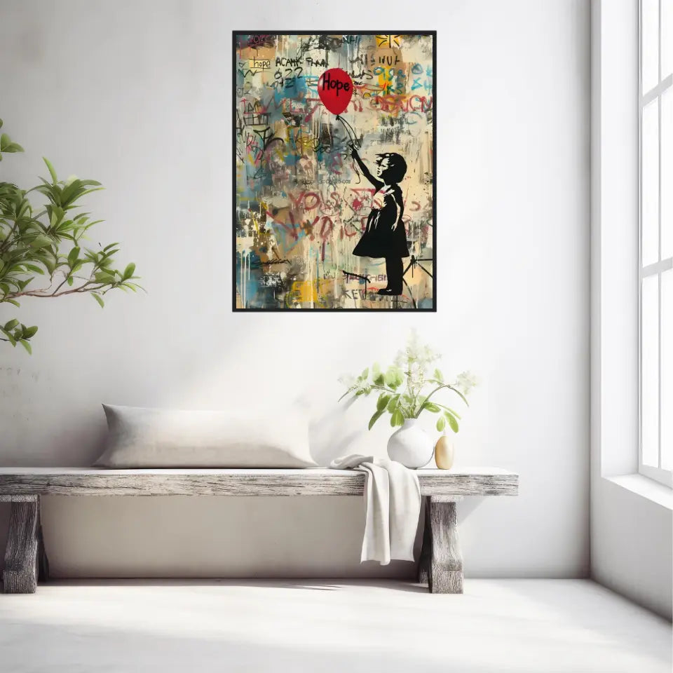 Affiche Et Tableau Street Art Girl With Balloon Hope