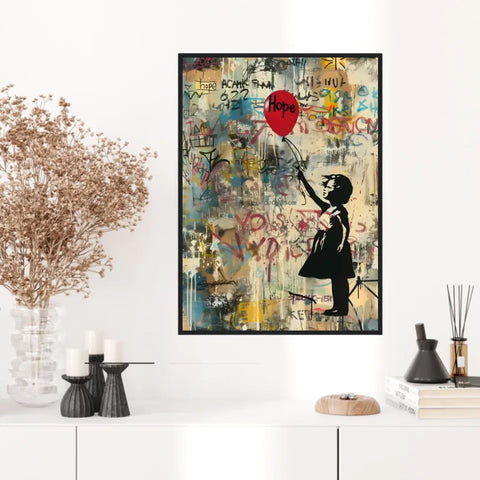 Affiche Et Tableau Street Art Girl With Balloon Hope