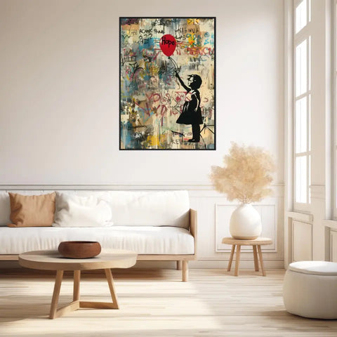 Affiche Et Tableau Street Art Girl With Balloon Hope