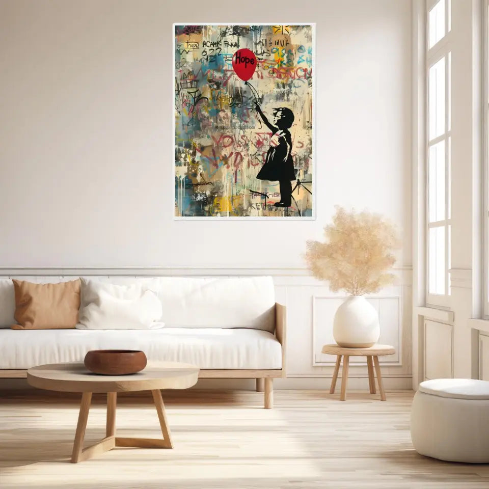 Affiche Et Tableau Street Art Girl With Balloon Hope
