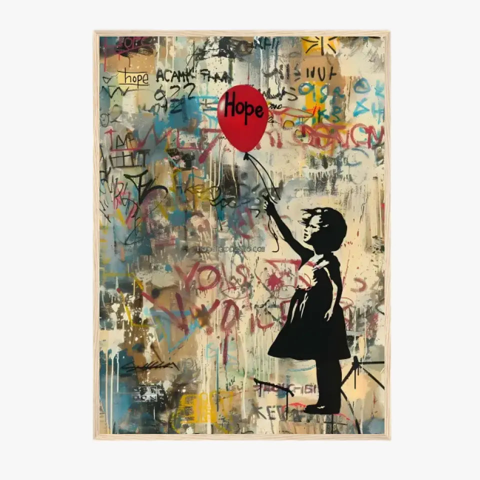 Affiche Et Tableau Street Art Girl With Balloon Hope