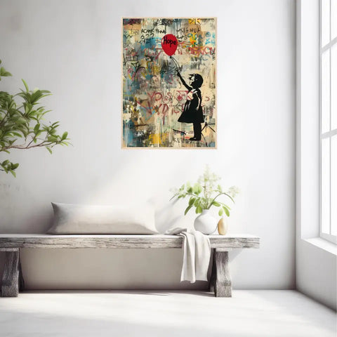 Affiche Et Tableau Street Art Girl With Balloon Hope