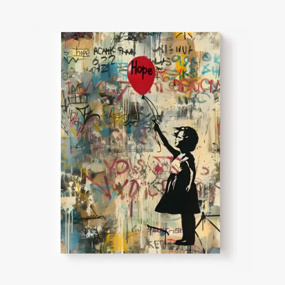 Affiche Et Tableau Street Art Girl With Balloon Hope