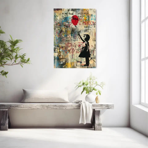 Affiche Et Tableau Street Art Girl With Balloon Hope