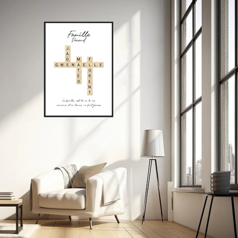 Tableau Personnalisé Scrabble Famille