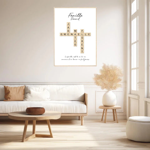 Tableau Personnalisé Scrabble Famille