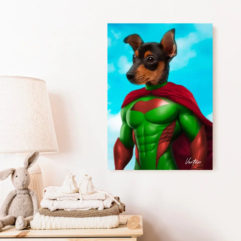 Tableau Animaux Portrait Personnalisé Super Héro