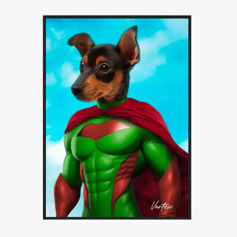Tableau Animaux Portrait Personnalisé Super Héro