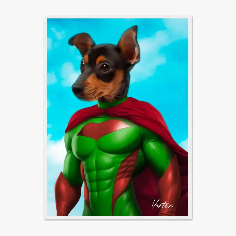 Tableau Animaux Portrait Personnalisé Super Héro