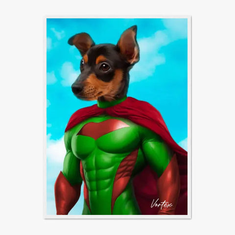 Tableau Animaux Portrait Personnalisé Super Héro