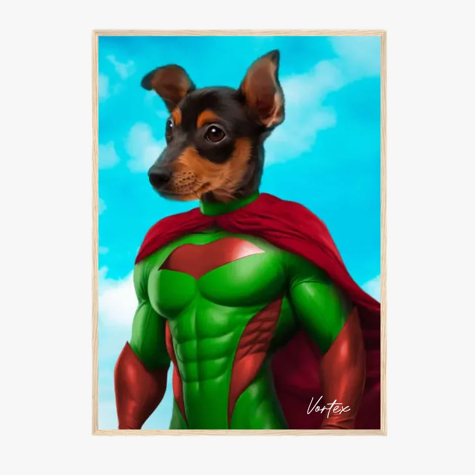 Tableau Animaux Portrait Personnalisé Super Héro
