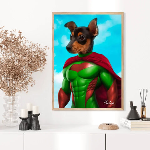 Tableau Animaux Portrait Personnalisé Super Héro