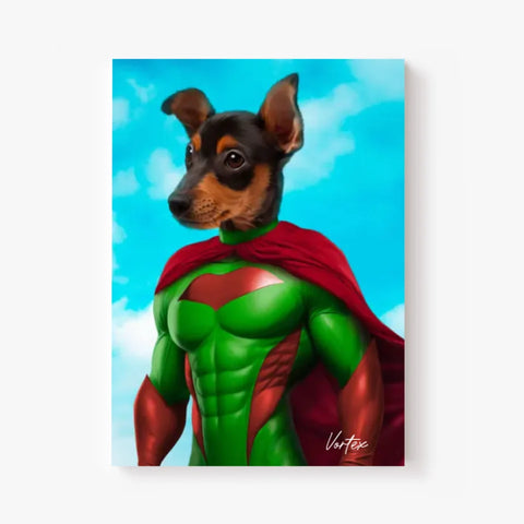 Tableau Animaux Portrait Personnalisé Super Héro