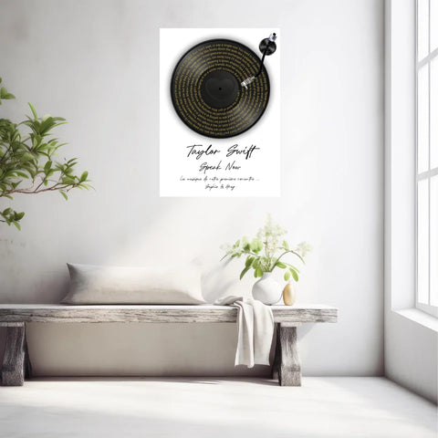 Affiche Paroles De Chansons Couple Personnalisé