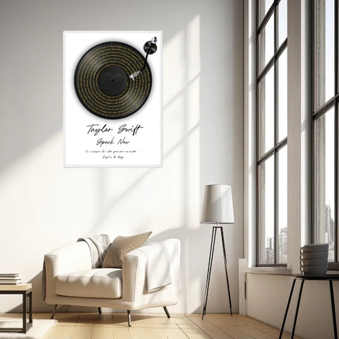 Affiche Paroles De Chansons Couple Personnalisé