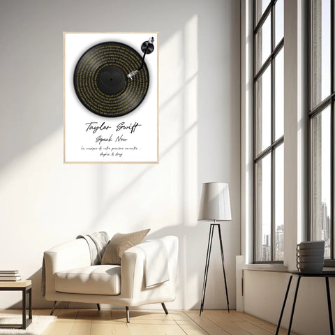 Affiche Paroles De Chansons Couple Personnalisé