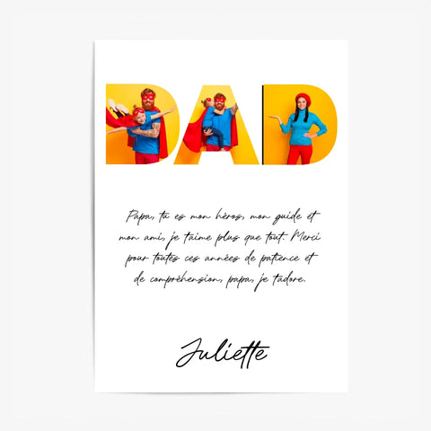 Tableau Famille Personnalisable Photo Dad