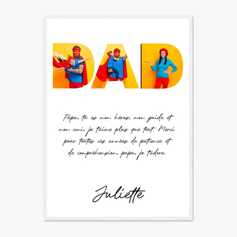 Tableau Famille Personnalisable Photo Dad