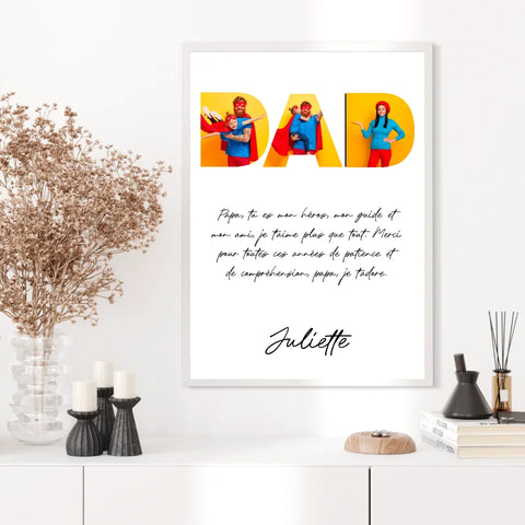 Tableau Famille Personnalisable Photo Dad
