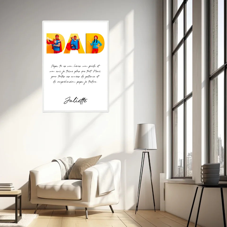 Tableau Famille Personnalisable Photo Dad