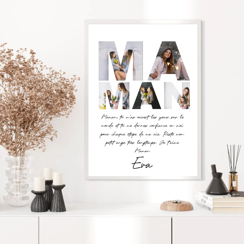 Tableau Personnalisé Lettre Photo Maman