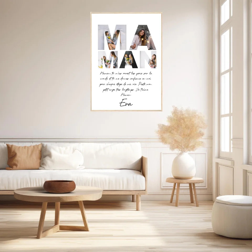 Tableau Personnalisé Lettre Photo Maman