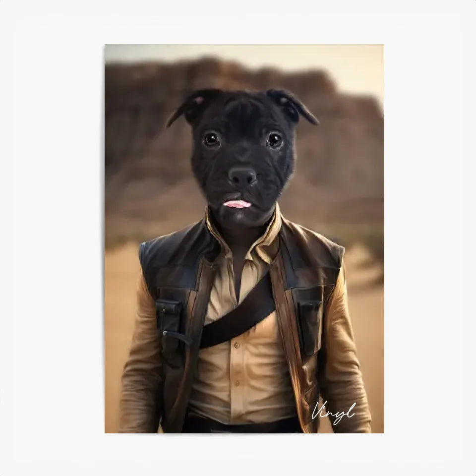 Tableau Animaux Portrait Personnalisé Han Solo