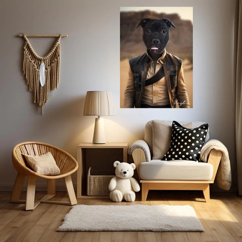 Tableau Animaux Portrait Personnalisé Han Solo