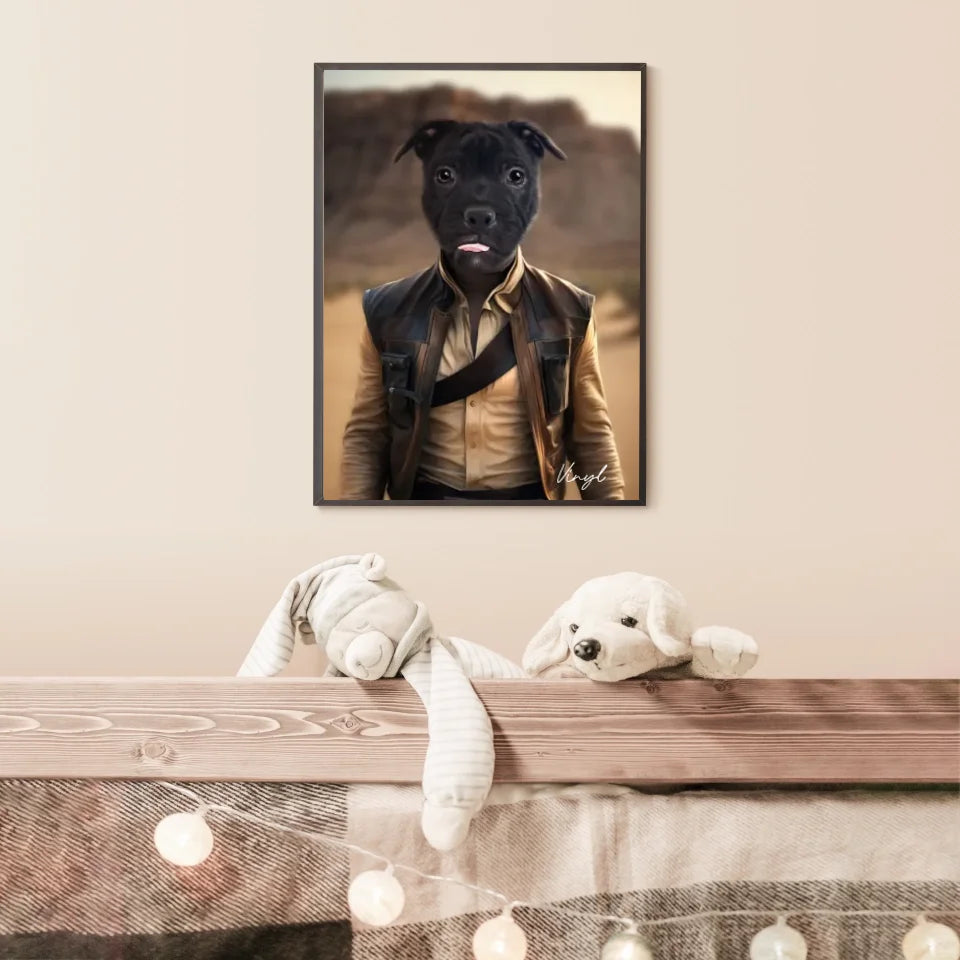 Tableau Animaux Portrait Personnalisé Han Solo