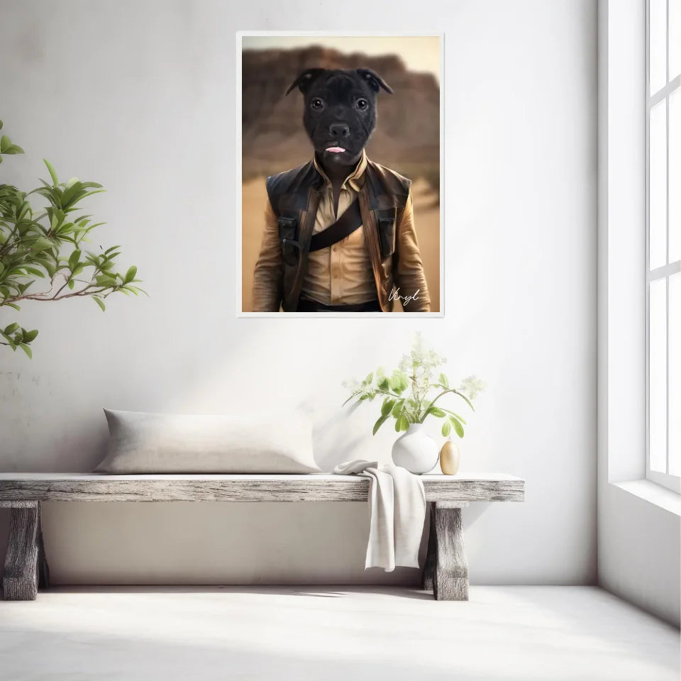 Tableau Animaux Portrait Personnalisé Han Solo
