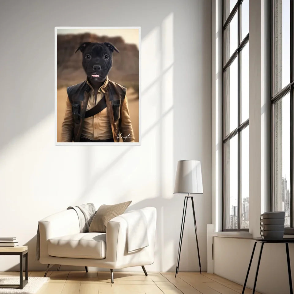 Tableau Animaux Portrait Personnalisé Han Solo