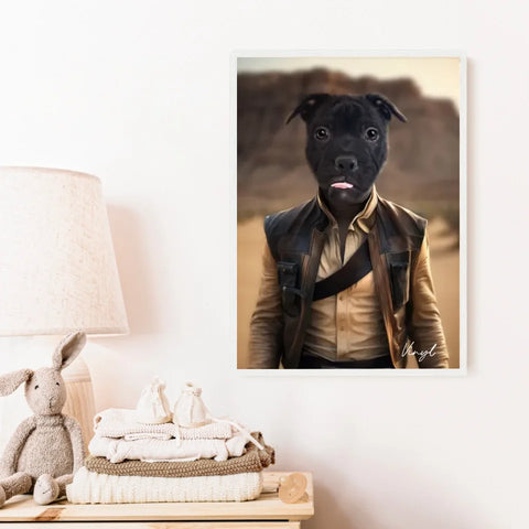 Tableau Animaux Portrait Personnalisé Han Solo