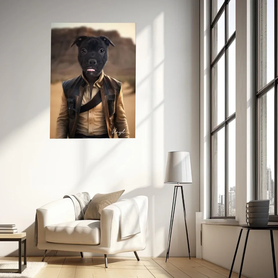 Tableau Animaux Portrait Personnalisé Han Solo