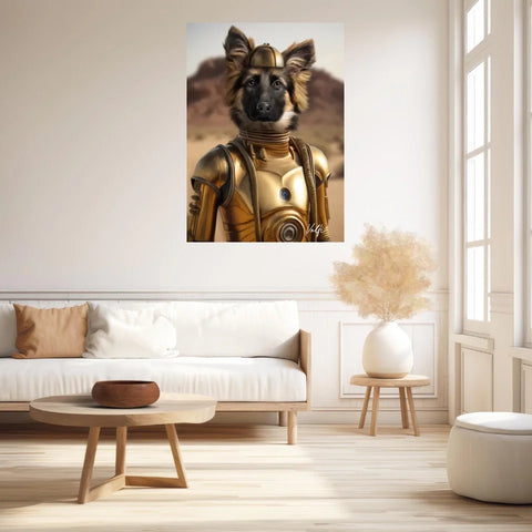 Tableau Animaux Portrait Personnalisé C-3PO