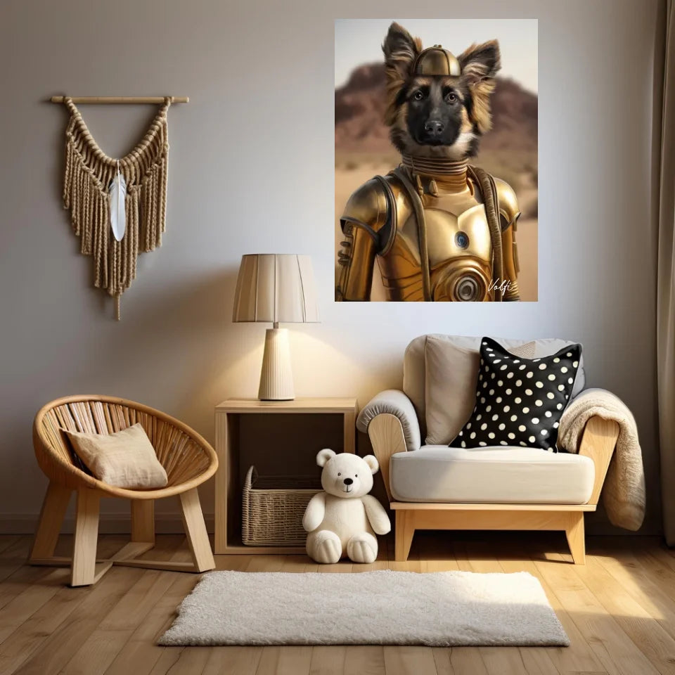 Tableau Animaux Portrait Personnalisé C-3PO