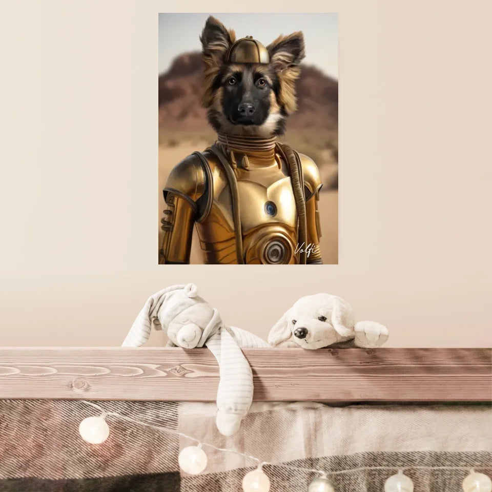 Tableau Animaux Portrait Personnalisé C-3PO