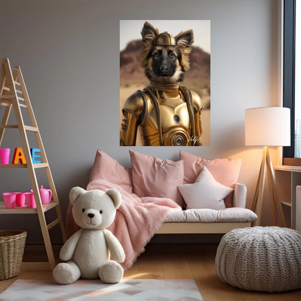 Tableau Animaux Portrait Personnalisé C-3PO