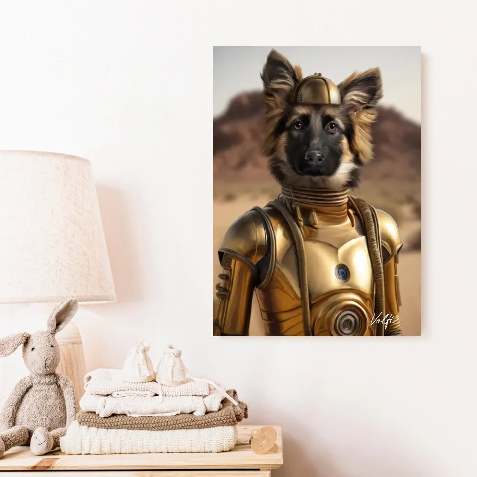 Tableau Animaux Portrait Personnalisé C-3PO