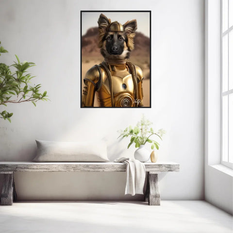 Tableau Animaux Portrait Personnalisé C-3PO
