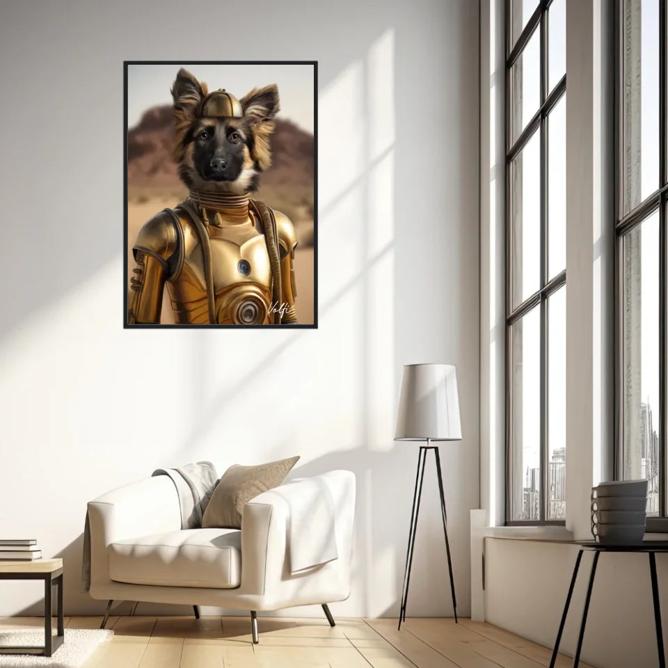 Tableau Animaux Portrait Personnalisé C-3PO