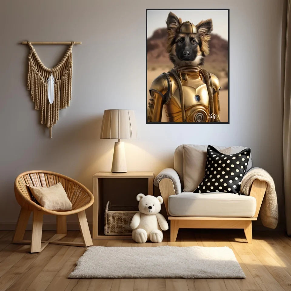 Tableau Animaux Portrait Personnalisé C-3PO