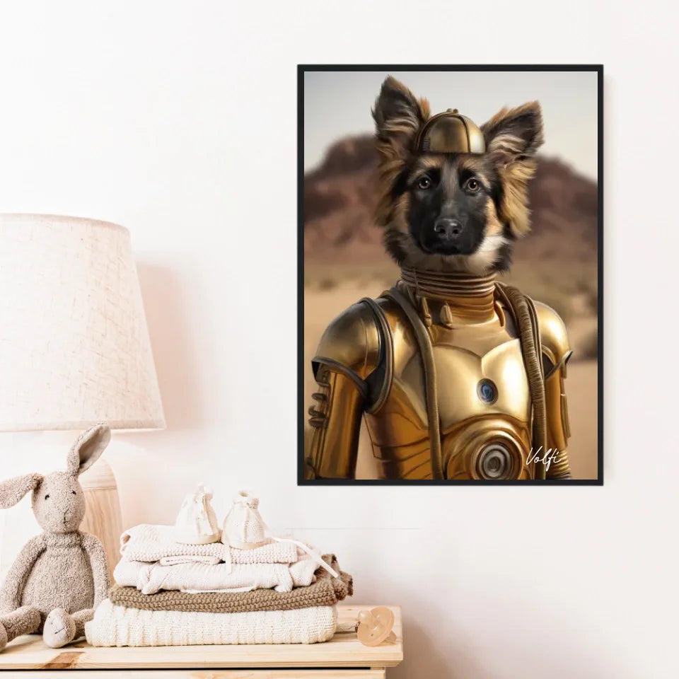 Tableau Animaux Portrait Personnalisé C-3PO
