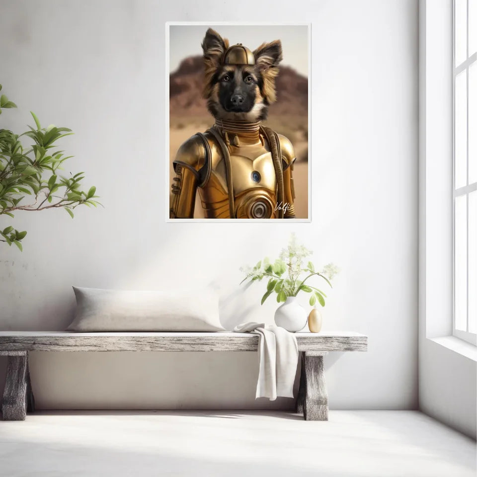 Tableau Animaux Portrait Personnalisé C-3PO